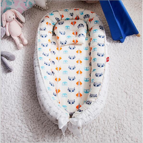 Baby Removable and Washable Bed Crib Portable Crib Travel Bed for Children Infant Kids Cotton Cradle