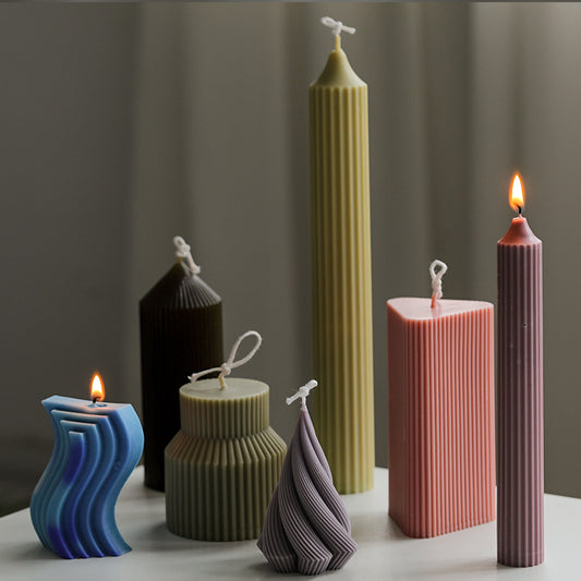 Vertical Stripes DIY Handmade Candle Mold