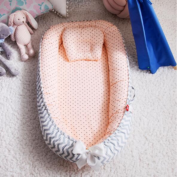 Baby Removable and Washable Bed Crib Portable Crib Travel Bed for Children Infant Kids Cotton Cradle