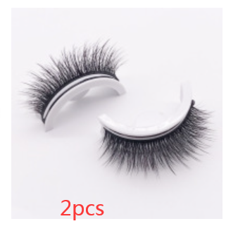 Reusable 3D Mink Lashes Natural False Eyelashes Self Adhesive Fake Glue Free Makeup Eyelash Extension Silk