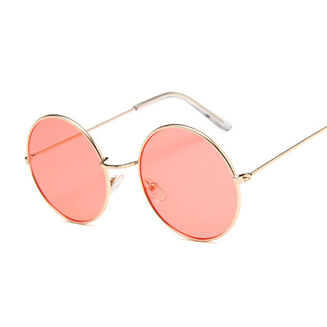 Retro Round Pink Sunglasses Women Sun Glasses For Women pink