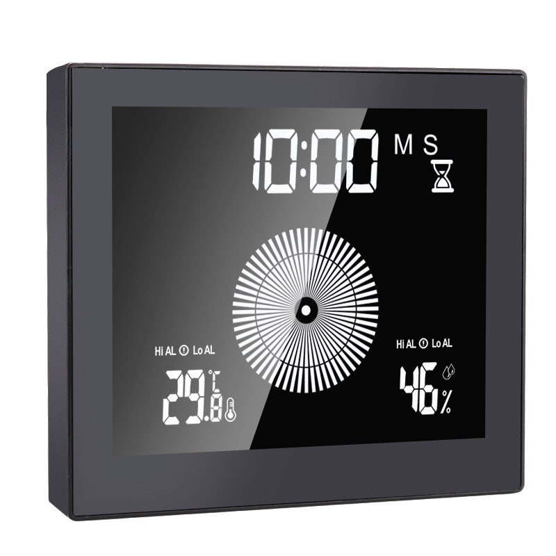 LCD Wall Clock Waterproof Bathroom Countdown Temperature Humidity Display Digital Clock Snooze Function Alarm Clock