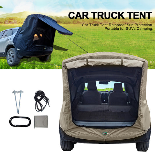 Car Trunk Extension Tent At The Rear Of The Car