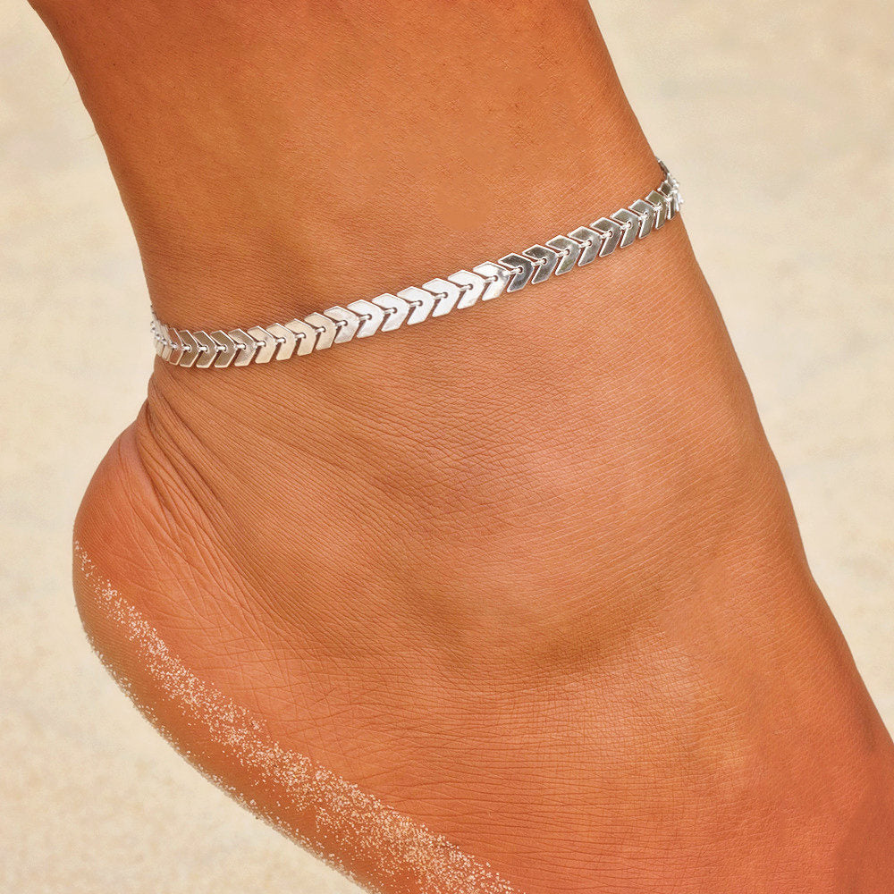 Punk Metal Chain Summer Beach Anklet Women