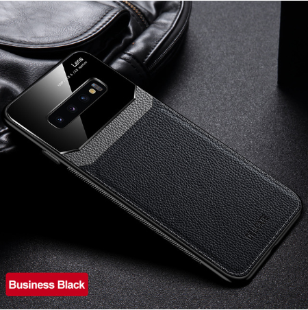 For Sam Sung S20 Case Leather Glass Shockproof Cover