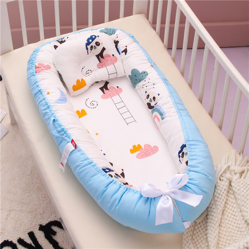 Baby Removable and Washable Bed Crib Portable Crib Travel Bed for Children Infant Kids Cotton Cradle