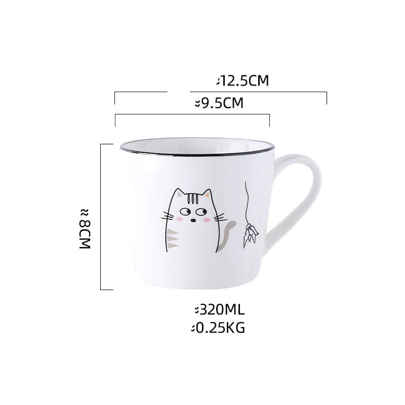 Ceramic Mug Cute Office Water Cup Cat Coffee Cup