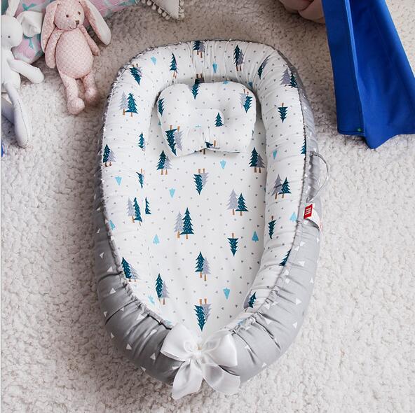 Baby Removable and Washable Bed Crib Portable Crib Travel Bed for Children Infant Kids Cotton Cradle