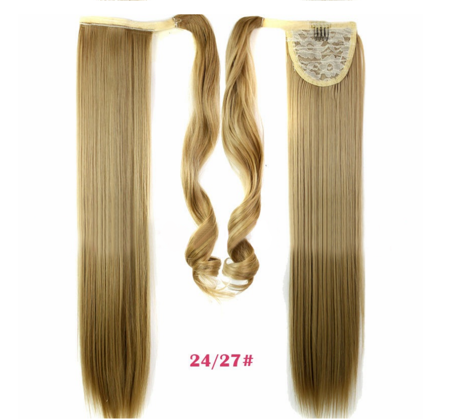 Velcro Wig Ponytail Straight Invisible Hair Extension