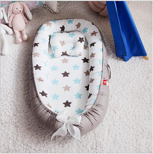 Baby Removable and Washable Bed Crib Portable Crib Travel Bed for Children Infant Kids Cotton Cradle