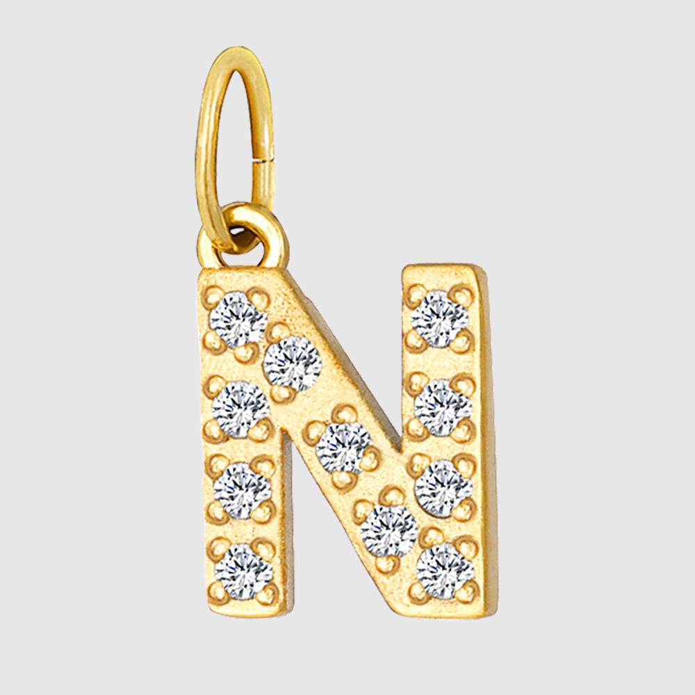 Full Diamond Stainless Steel Ornament Accessories Letter Number Pendant Diy