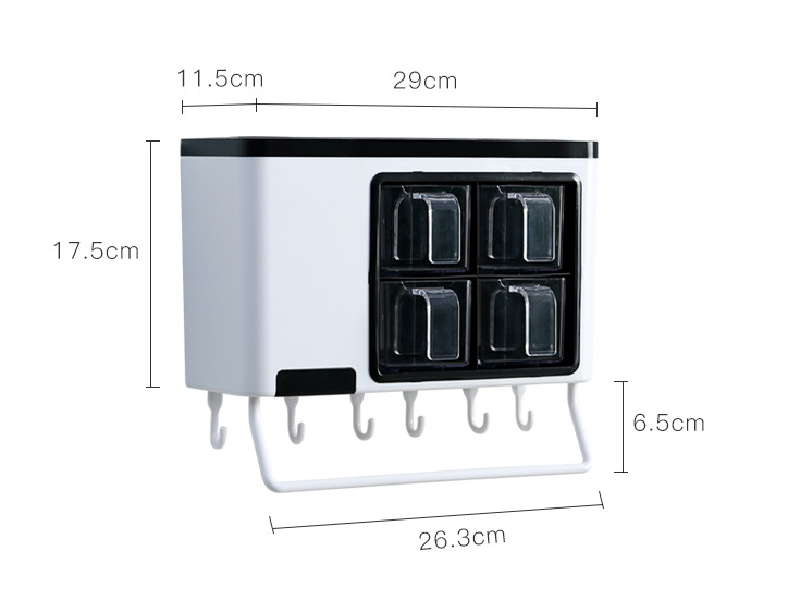 Wall-mounted multifunctional seasoning box