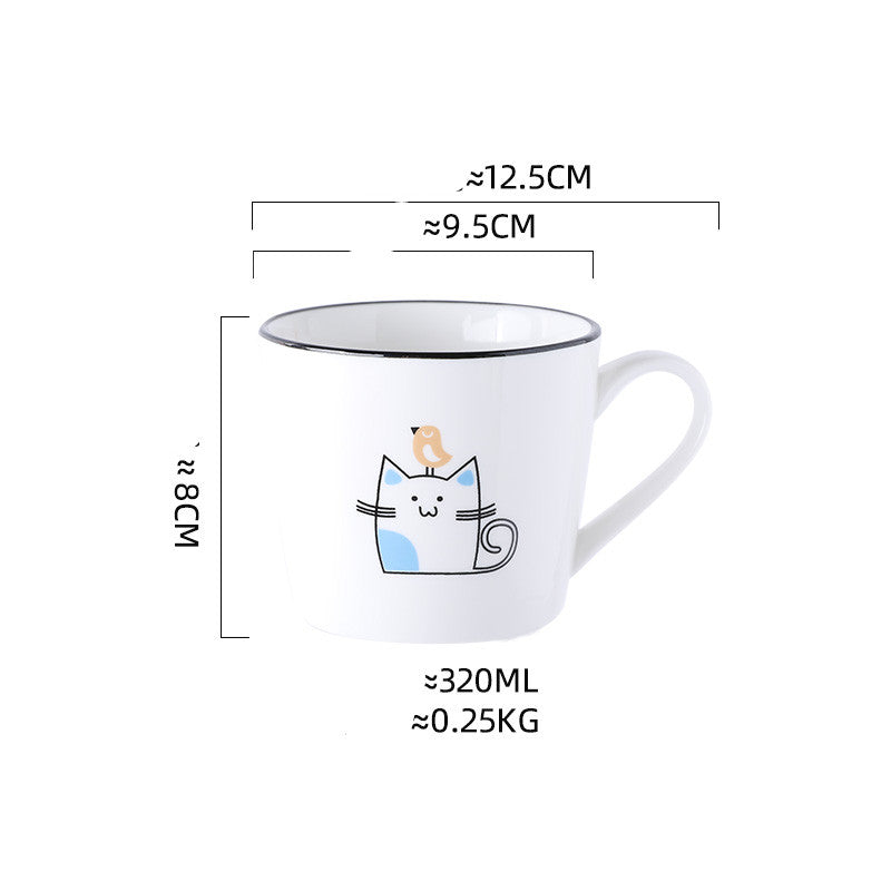 Ceramic Mug Cute Office Water Cup Cat Coffee Cup