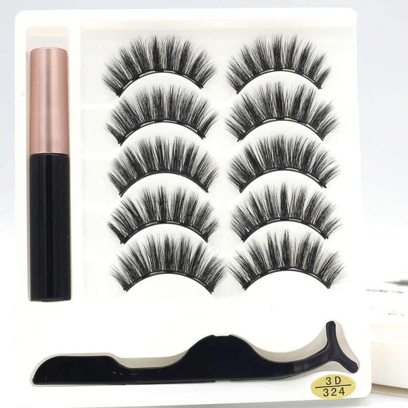 Five pairs of magnet eyelashes