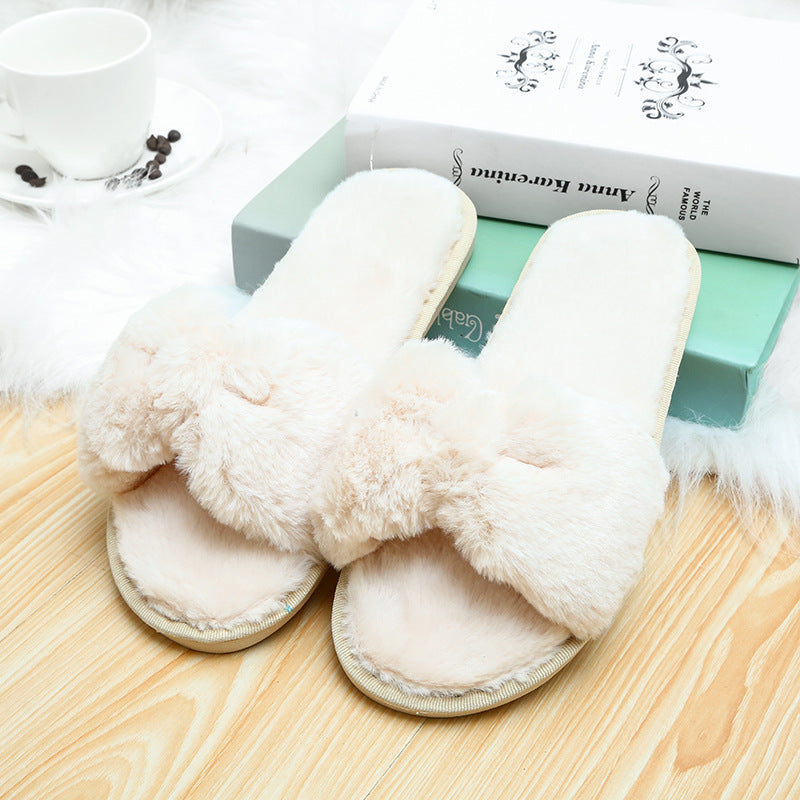 Bow Toe Slippers