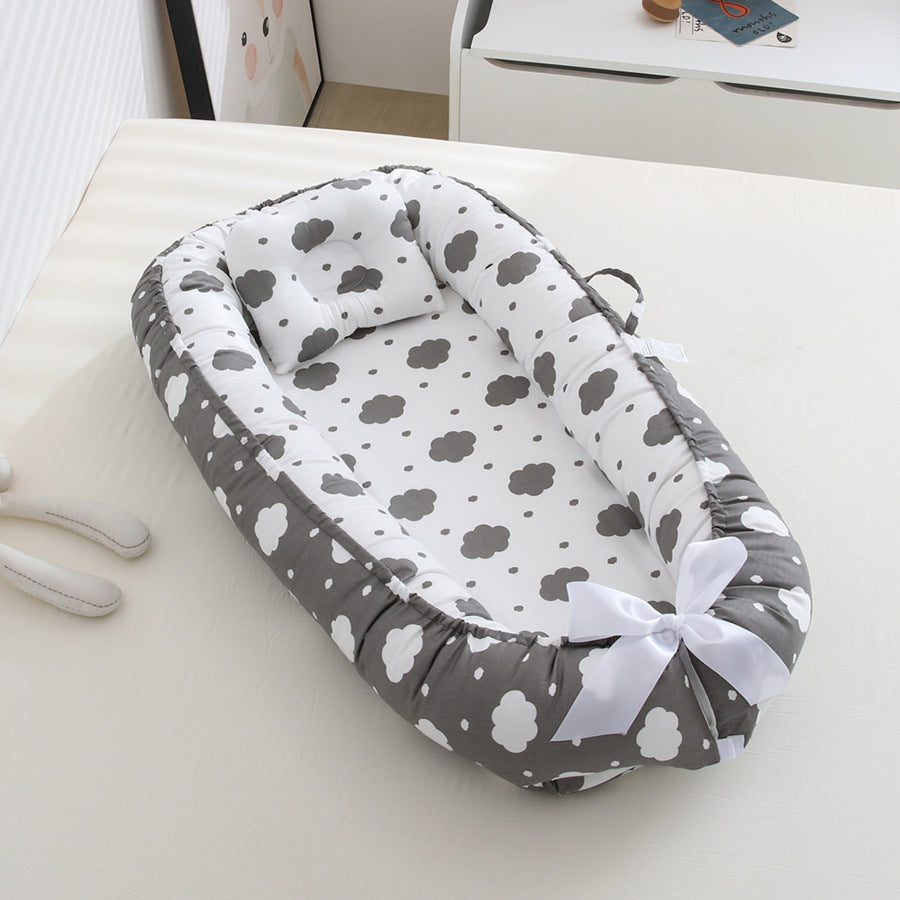 Baby Removable and Washable Bed Crib Portable Crib Travel Bed for Children Infant Kids Cotton Cradle