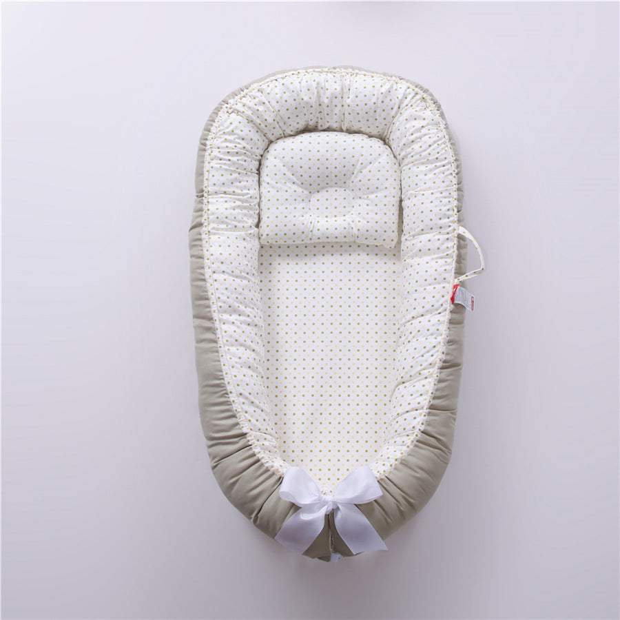 Baby Removable and Washable Bed Crib Portable Crib Travel Bed for Children Infant Kids Cotton Cradle