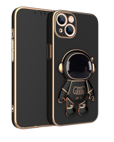 3D Astronaut Phone Case Anti-Drop Electroplating Bracket