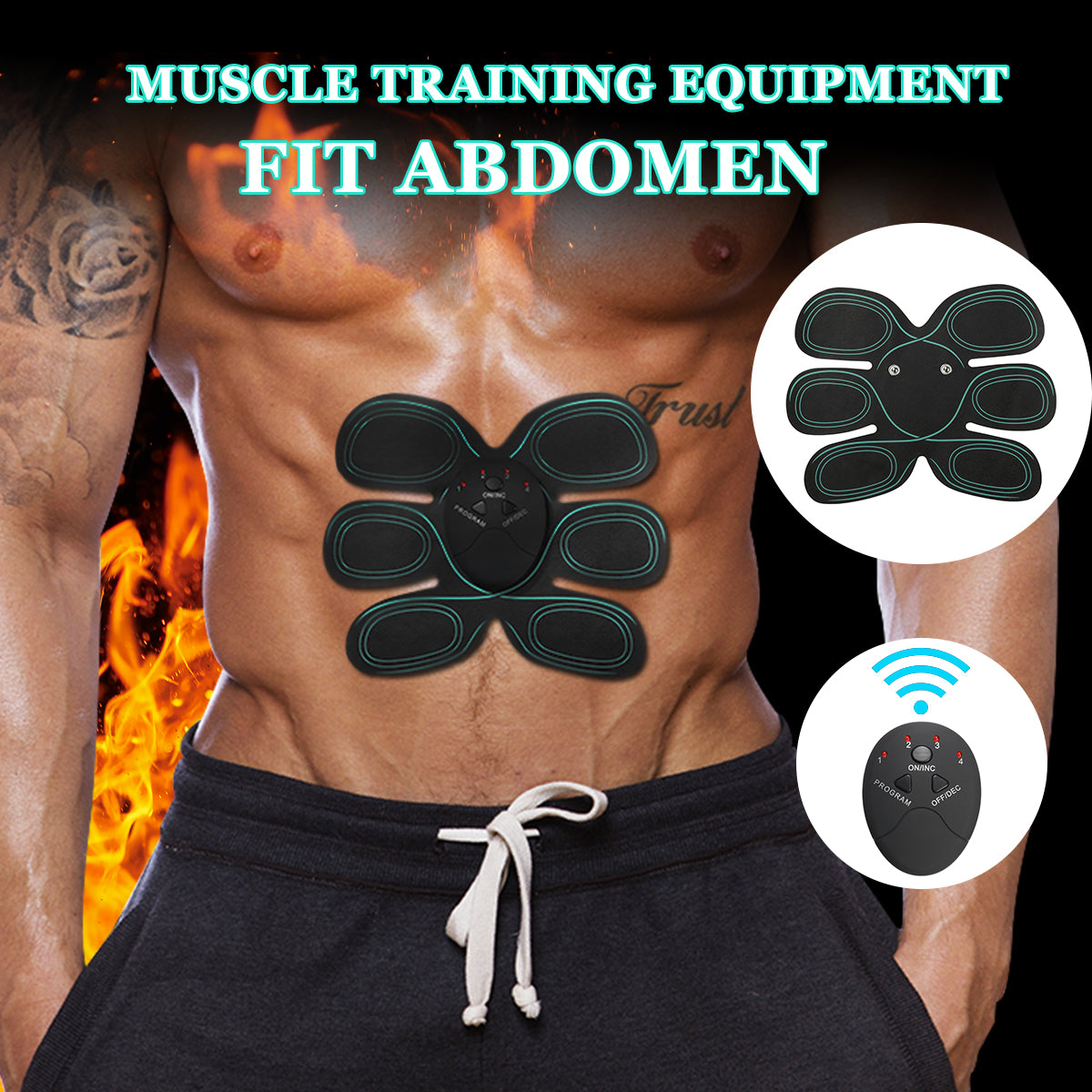 Battery Smart Abs Trainer Muscle Trainer Abdominal Patch