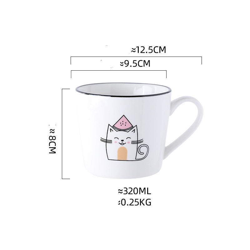 Ceramic Mug Cute Office Water Cup Cat Coffee Cup