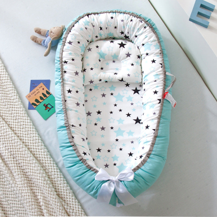 Baby Removable and Washable Bed Crib Portable Crib Travel Bed for Children Infant Kids Cotton Cradle