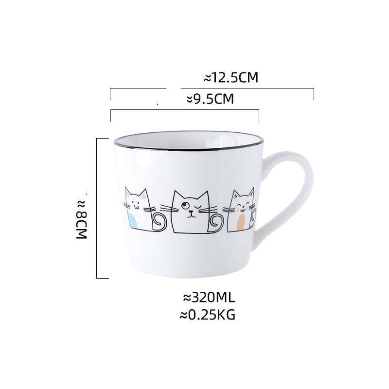 Ceramic Mug Cute Office Water Cup Cat Coffee Cup