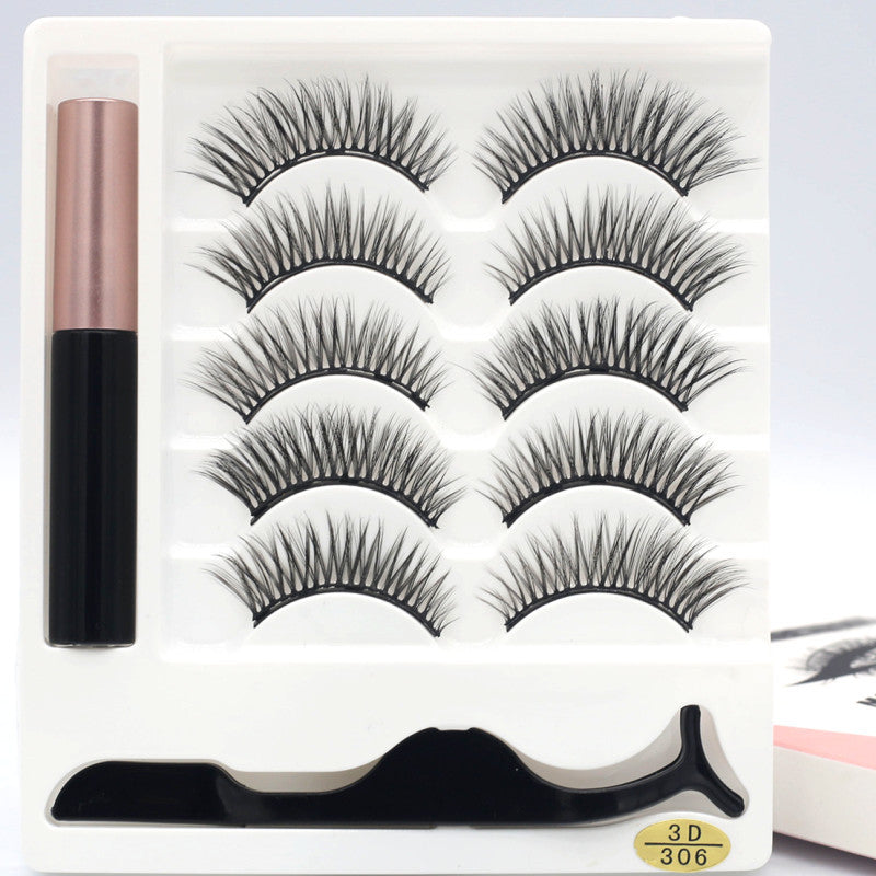 Five pairs of magnet eyelashes