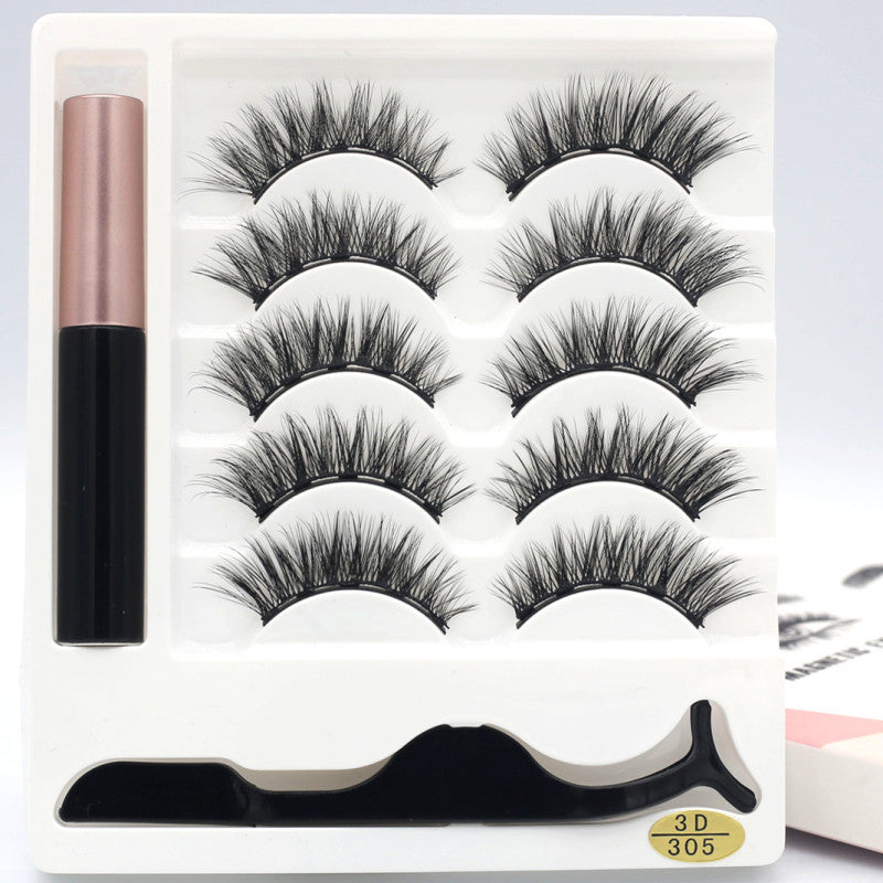 Five pairs of magnet eyelashes