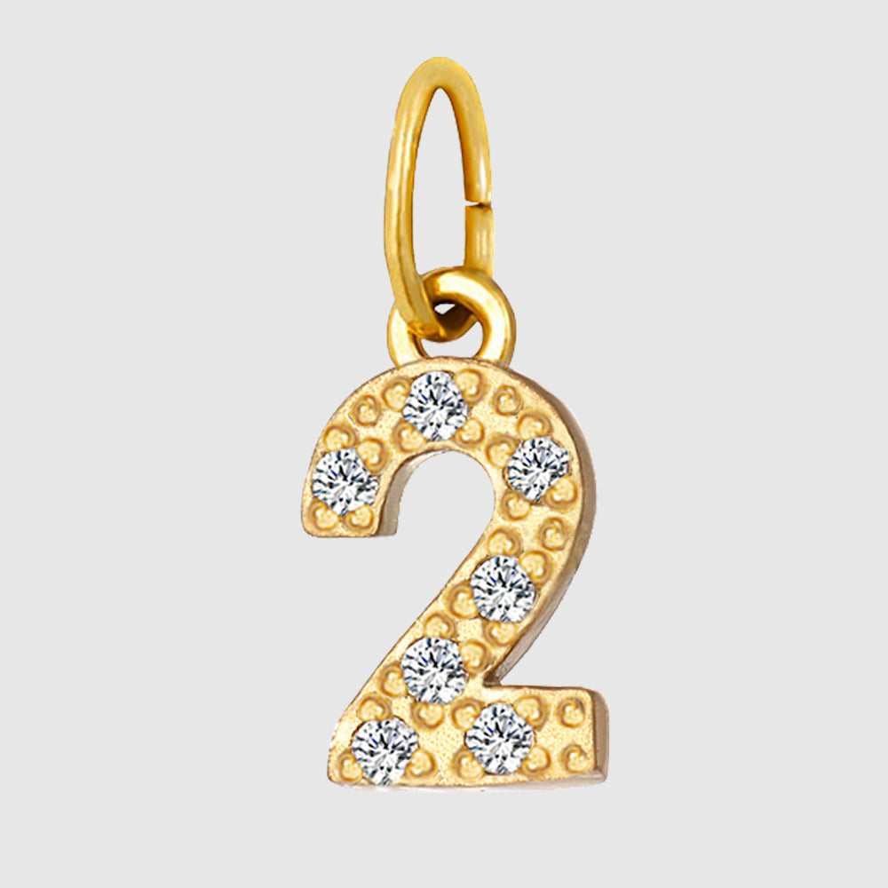 Full Diamond Stainless Steel Ornament Accessories Letter Number Pendant Diy