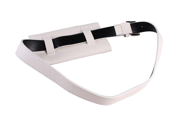 Litchi Pattern Mobile Phone Waist Bag Belt Type