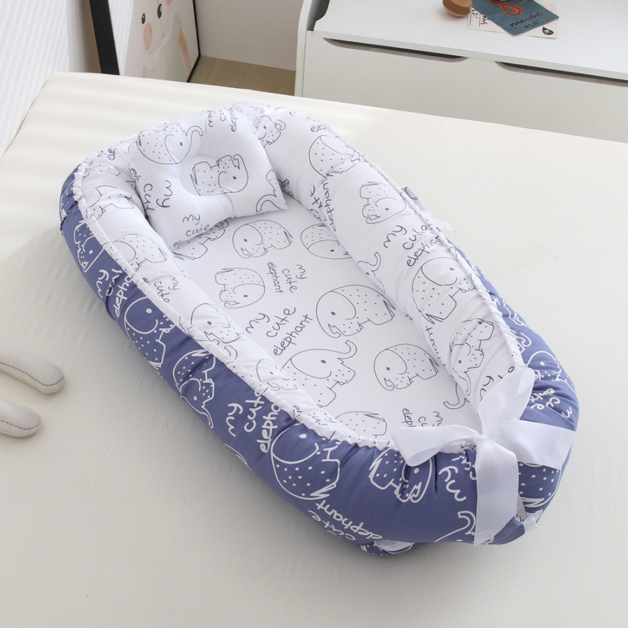 Baby Removable and Washable Bed Crib Portable Crib Travel Bed for Children Infant Kids Cotton Cradle