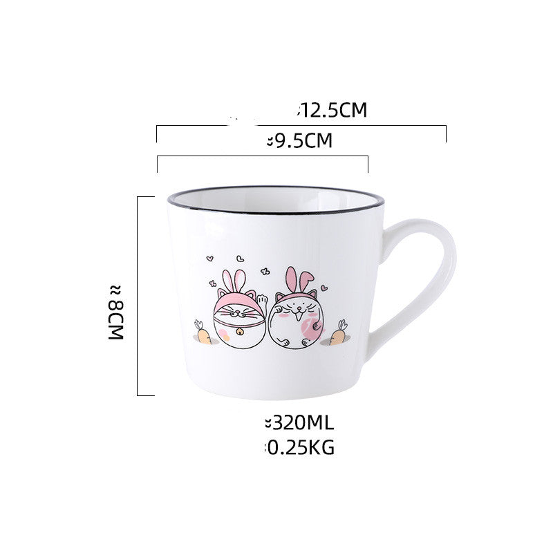 Ceramic Mug Cute Office Water Cup Cat Coffee Cup