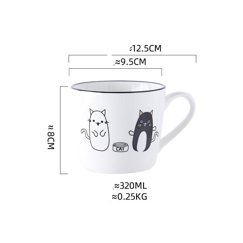 Ceramic Mug Cute Office Water Cup Cat Coffee Cup