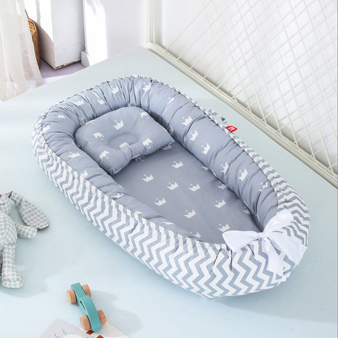 Baby Removable and Washable Bed Crib Portable Crib Travel Bed for Children Infant Kids Cotton Cradle