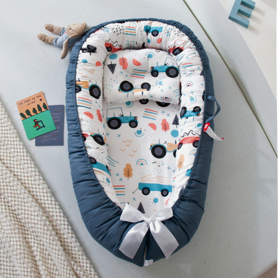 Baby Removable and Washable Bed Crib Portable Crib Travel Bed for Children Infant Kids Cotton Cradle