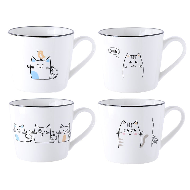 Ceramic Mug Cute Office Water Cup Cat Coffee Cup