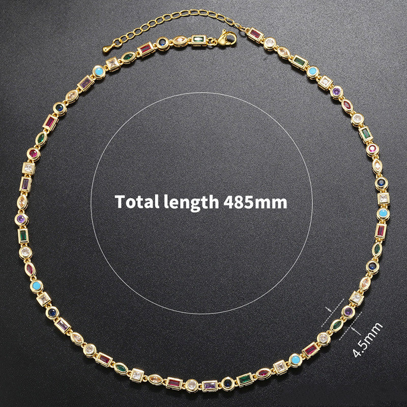 Colorful Crystals Bracelet Necklace For Women